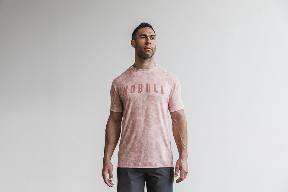 T-Shirts NOBULL Homme Rose - NOBULL (Cherry Blossom),France (4502-KNLTM)